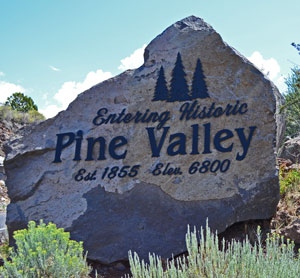 Pine Valley Utah Welcome Sign
