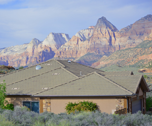 Rockville Utah homes for sale and cliffs of Zion National Park