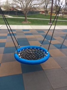 Special swings at Vernon Worthen Park