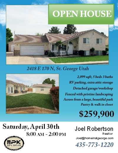 Open House Flyer Bundy 400 pix
