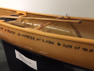 Canoe used by the artist. 