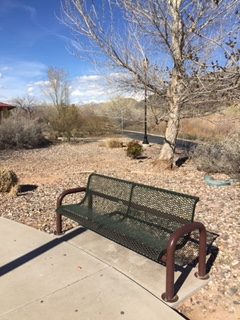bench to sit on at Cottonwood Cove Park
